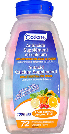 An image of OPTION+ ANTACID ULTRA STRENGTH FRUITS ASTD TB 72 by Towngate Pharmacy