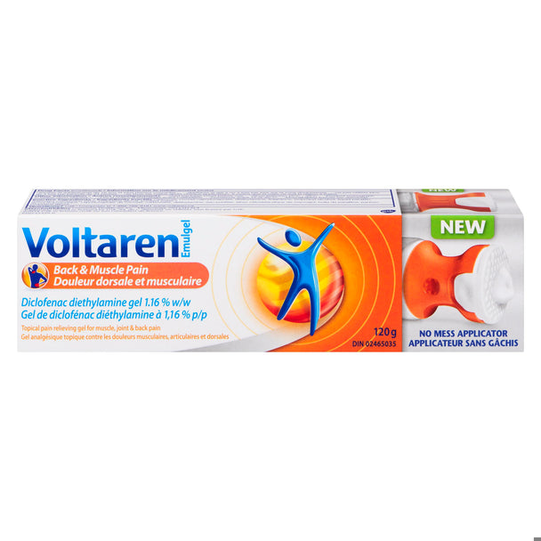 An image of VOLTAREN BACK&MUSCLE W/NO MESS APPLICATOR 120G by Towngate Pharmacy
