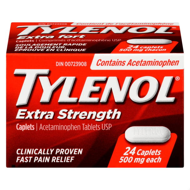 An image of TYLENOL XST CPLT 500MG 24 by Johnson & Johnson Inc. OTC