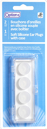 An image of OPTION+ EAR PLUG SILICONE SOFT W/CASE 4 by Towngate Pharmacy