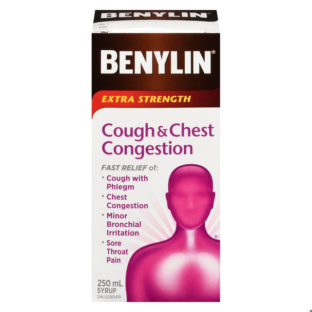 An image of BENYLIN SYR DM-E XST COUGH/CHEST/CONGESTION 250ML by Towngate Pharmacy