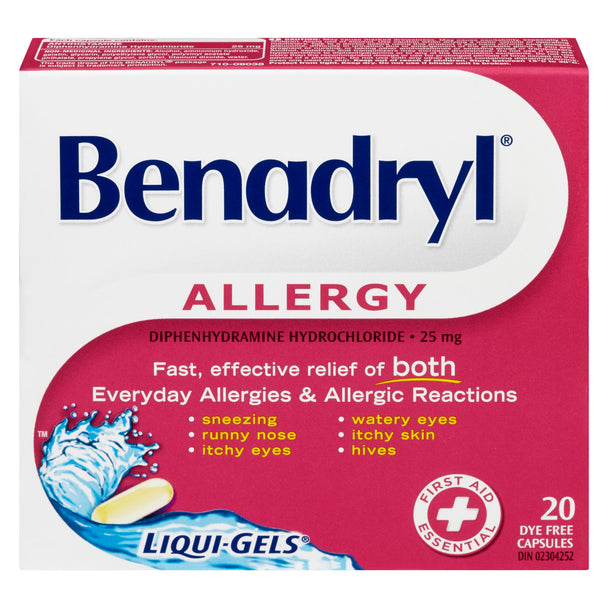An image of BENADRYL RG LIQUIGEL 20 by Johnson & Johnson Inc. OTC