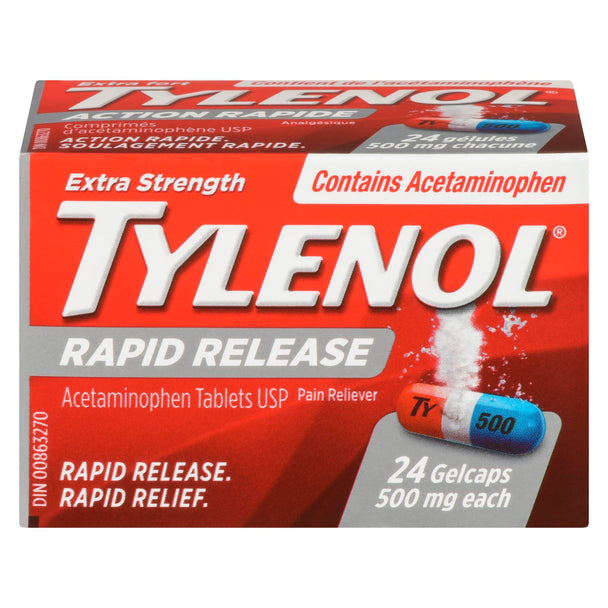 An image of TYLENOL XST RAPID RELEASE GELCAPS 24 by Johnson & Johnson Inc. OTC