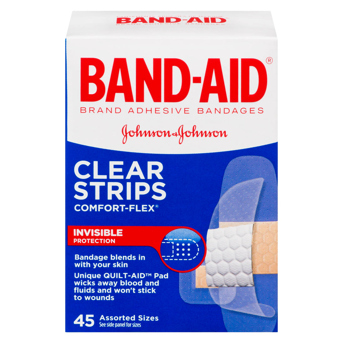 An image of BAND-AID DRESSING CLEAR ASSORTED 45 by Towngate Pharmacy