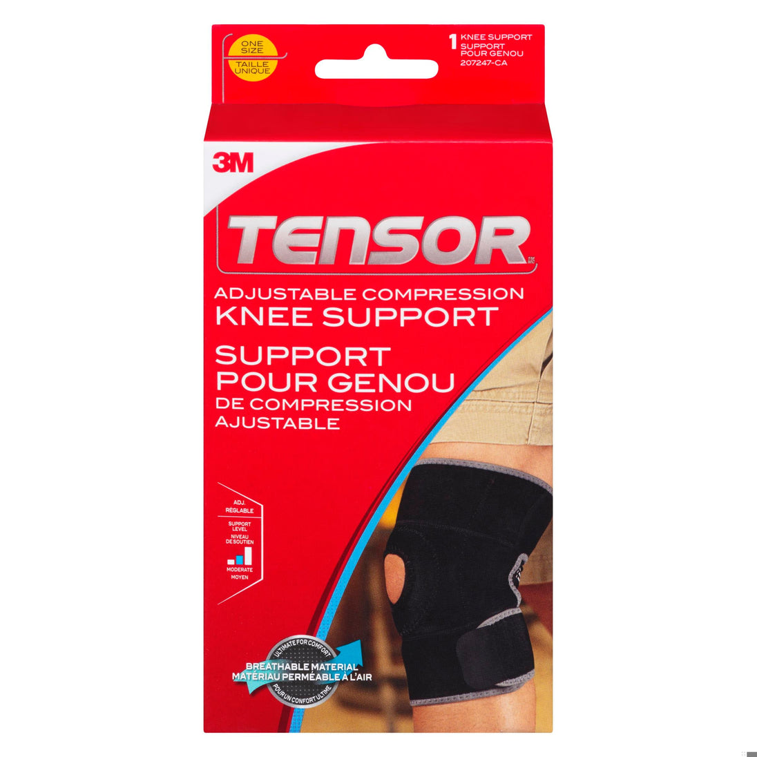 An image of 3M TENSOR SUPPORT NEOPRENE KNEE ADJUSTABLE 1 by Three M Canada Inc.