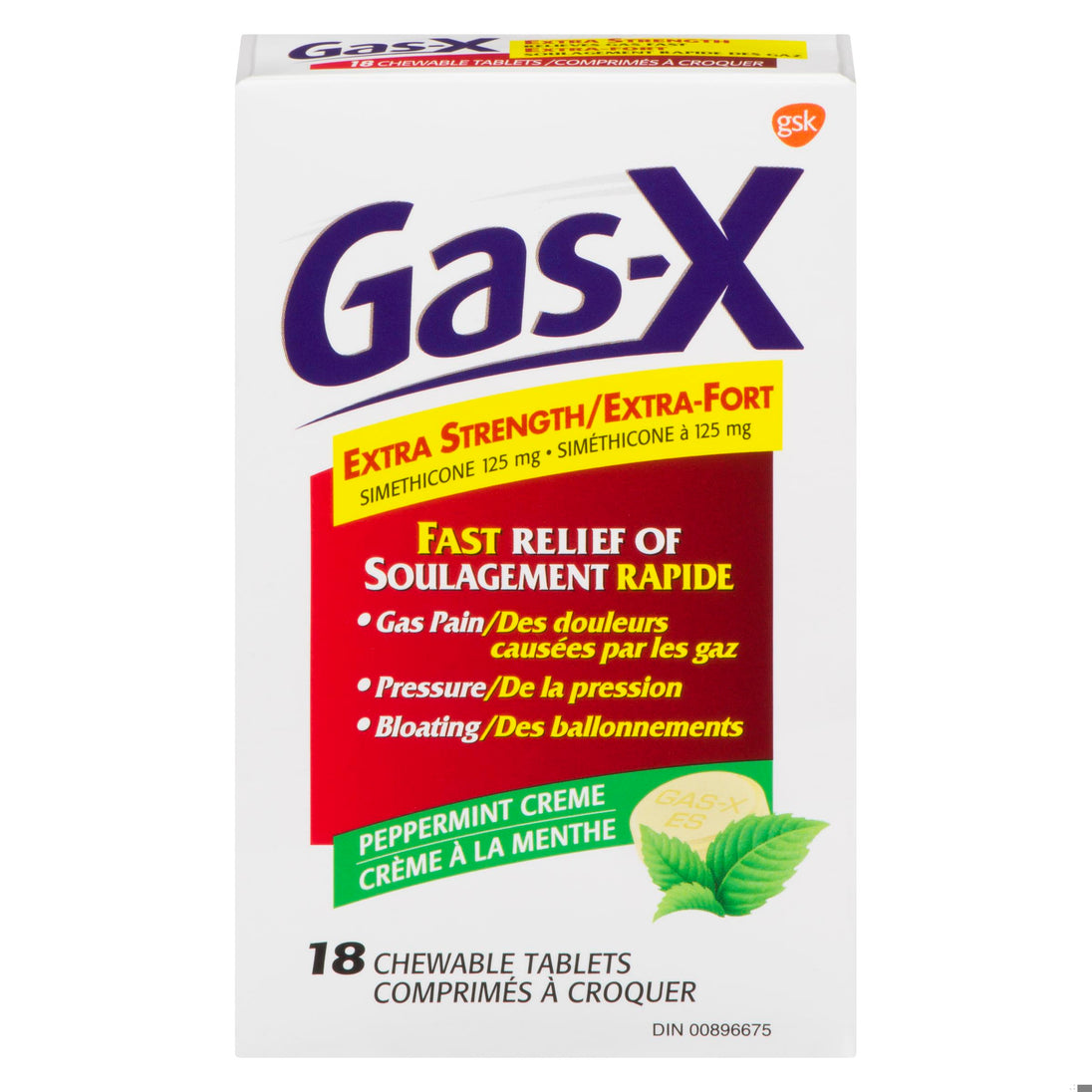 An image of GAS X TB XST PEPP 18 by Towngate Pharmacy