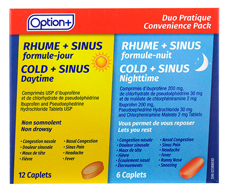 An image of OPTION+ COLD & SINUS DAY&NIGHT CPLT 12+6 by Towngate Pharmacy