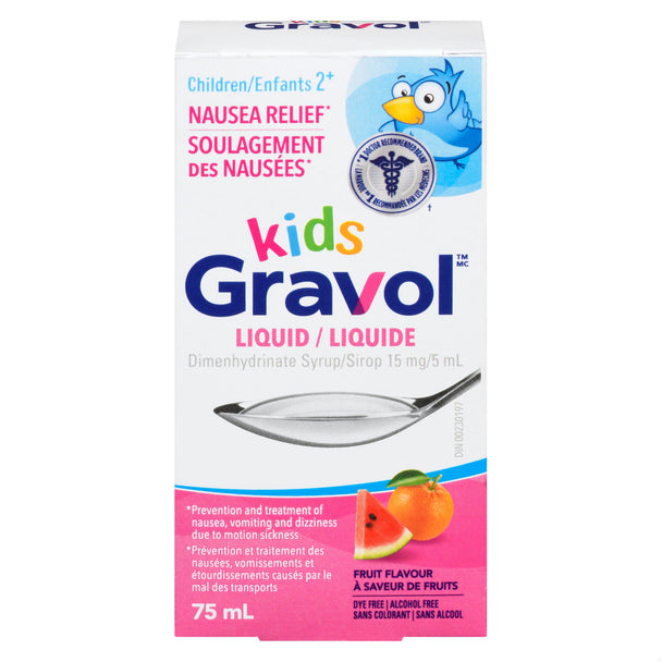 An image of GRAVOL LIQ CHILD 15MG/5ML 75ML by Towngate Pharmacy