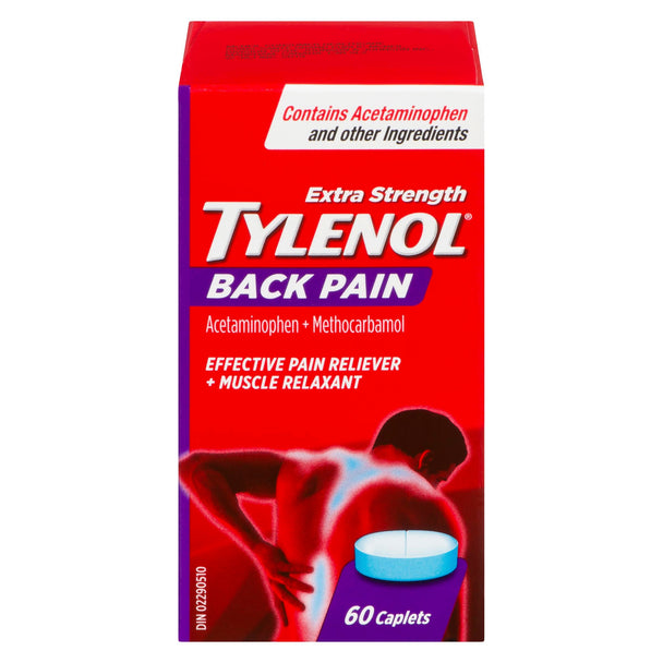 An image of TYLENOL EXTRA STRENGTH BACK PAIN CPLT 60 by Johnson & Johnson Inc. OTC