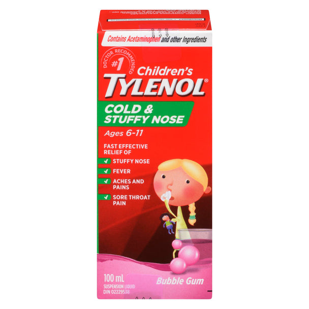 An image of TYLENOL COLD&STUFFY NOSE CHILD 160MG 100ML by Towngate Pharmacy