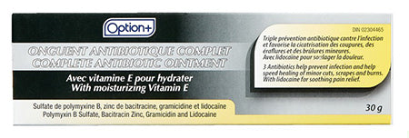 An image of OPTION+ OINTMENT ANTIBIOTIC COMPLETE 30G by Taro Pharmaceuticals Inc.