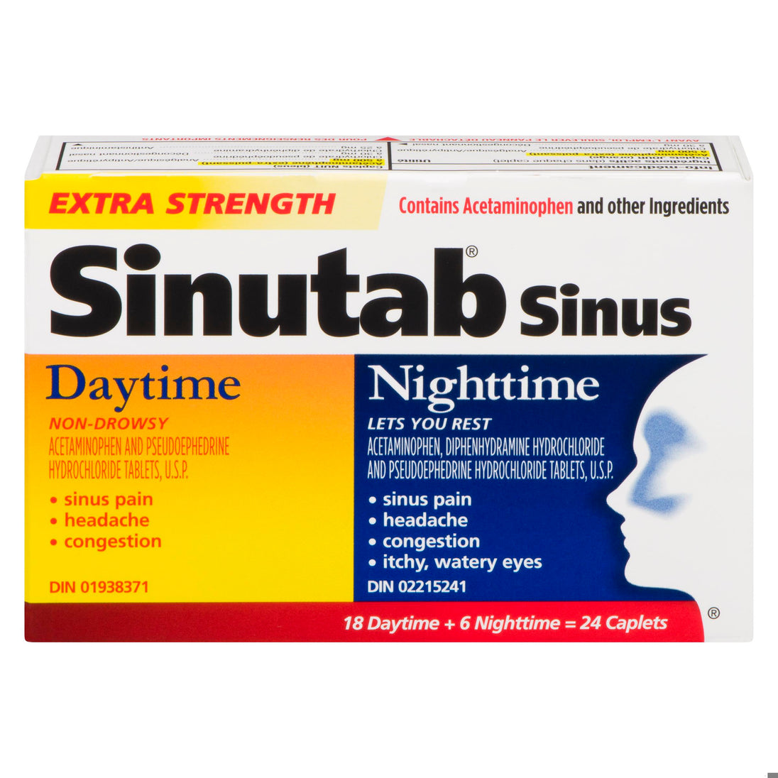 An image of SINUTAB DAY&NIGHT ES COMBO PK 18+6 by Towngate Pharmacy