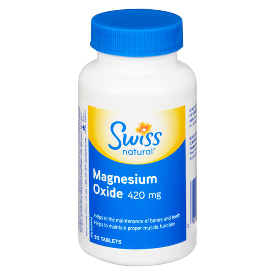 An image of MAGNESIUM OXIDE TB 420MG 90 SWISS HERB by Towngate Pharmacy