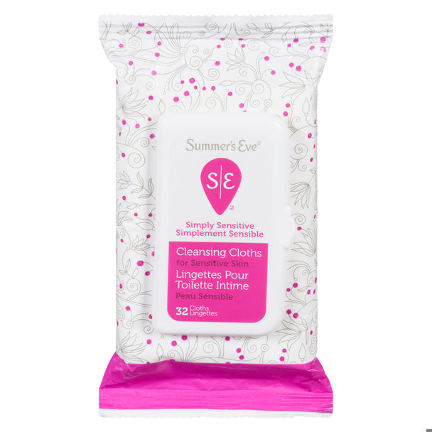 An image of SUMMERS EVE SOFT CLOTH FEM SENS SKIN FLUSHABLE 32 by Towngate Pharmacy
