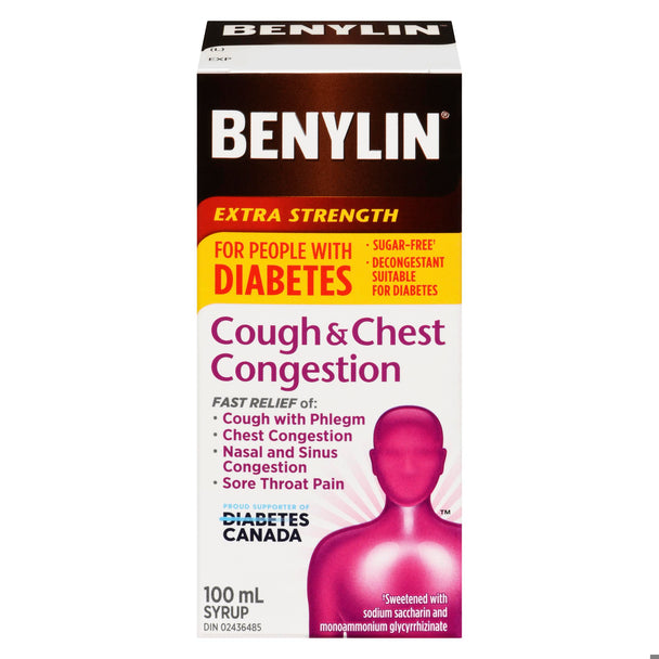 An image of BENYLIN COUGH CHEST DIABETES 100ML by Towngate Pharmacy