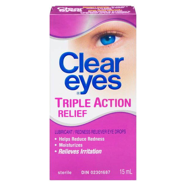 An image of CLEAR EYES DROPS TRIPLE ACTION 15ML by Towngate Pharmacy