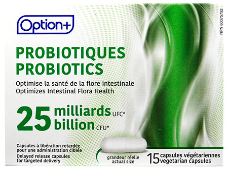 An image of OPTION+ PROBIOTICS 25B CAPS 15 by Towngate Pharmacy