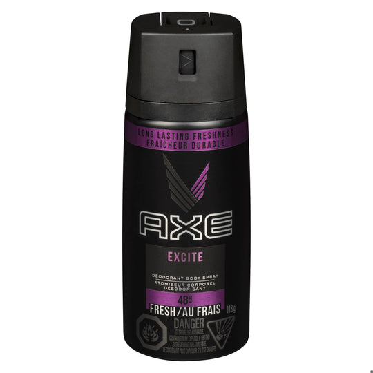 An image of AXE SPRAY EXCITE 113G by Towngate Pharmacy