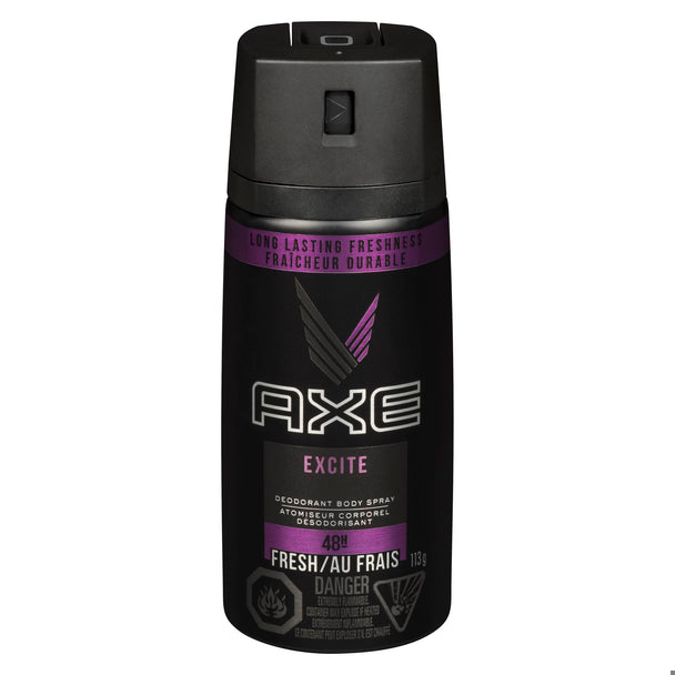 An image of AXE SPRAY EXCITE 113G by Towngate Pharmacy
