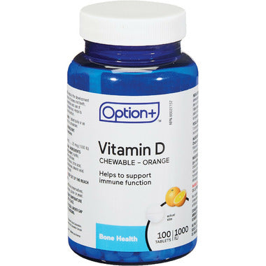 An image of OPTION+ VITAMIN D CHEW TB 1000IU 100 by Towngate Pharmacy
