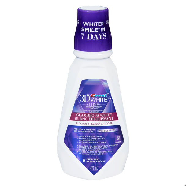 An image of CREST 3D WHITE MOUTH RINSE M/CARE MINT 473ML by Towngate Pharmacy