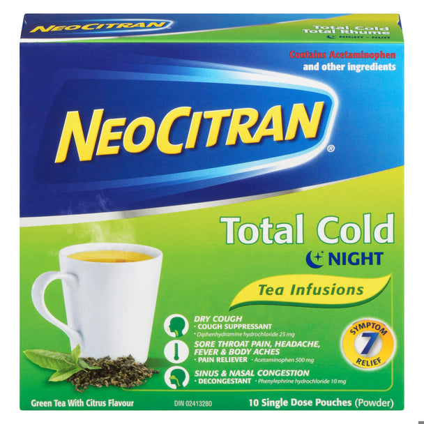An image of NEO CITRAN TOTAL COLD TEA INFUSION 10 by GlaxoSmithKline Inc.