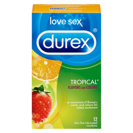 An image of DUREX TROPICAL COLOURS & SCENTS LUBRICATED 12 by Towngate Pharmacy