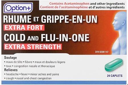 An image of OPTION+ COLD&FLU TB ALL IN ONE 24 by Towngate Pharmacy