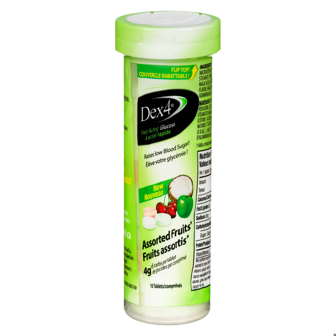 An image of DEX-4 GLUCOSE ASSORTED FRUIT TB 10 by Towngate Pharmacy