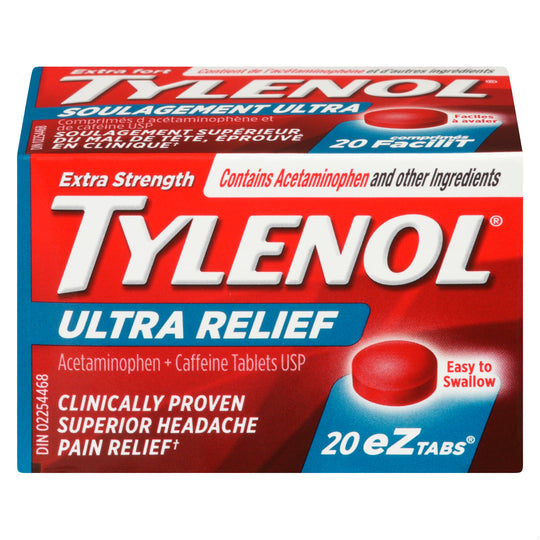 An image of TYLENOL ULTRA RELIEF TOUGH ON HEADACHES TB 20 by Johnson & Johnson Inc. OTC