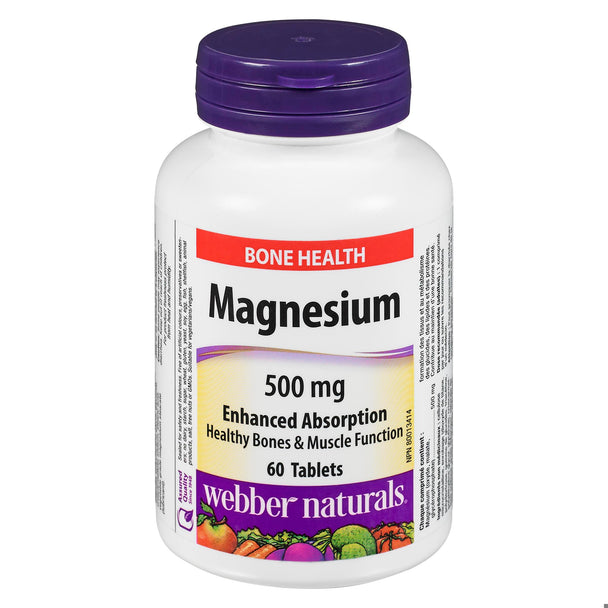 An image of MAGNESIUM EASY ABSORPTION TB 500MG 60 WEBBER by Wn Pharmaceuticals