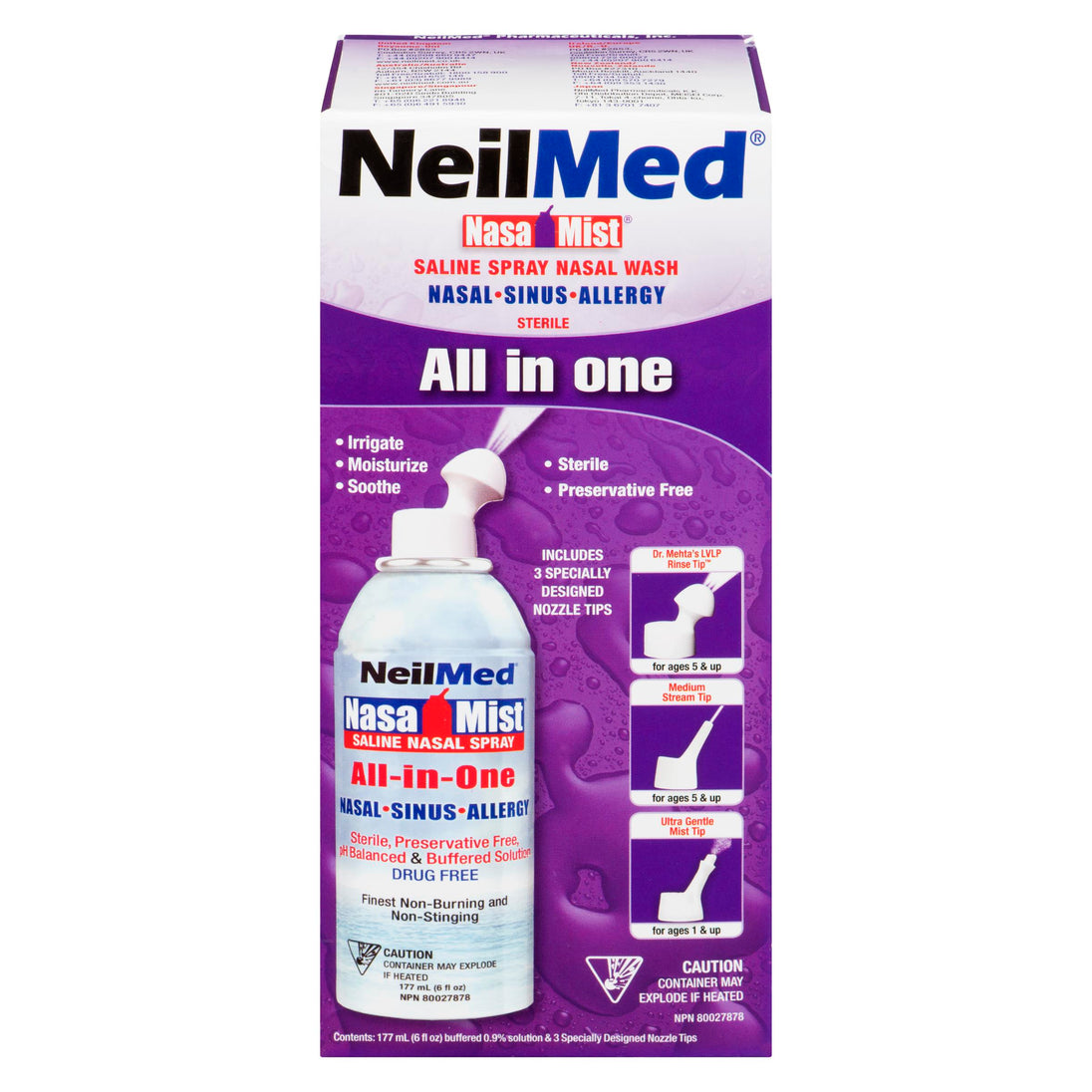 An image of NEILMED SPRAY SALINE MULTI PURPOSE 177ML by Towngate Pharmacy