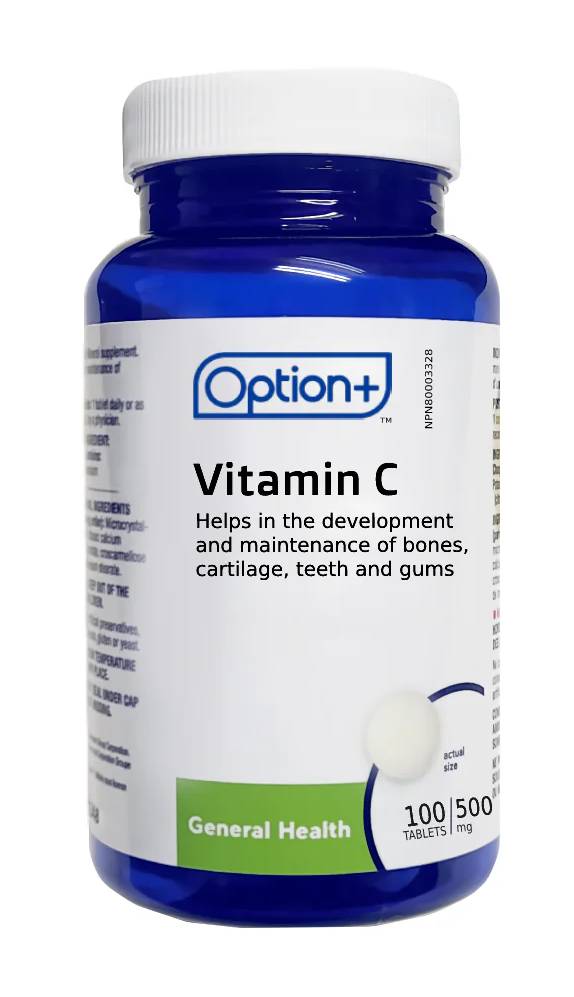 An image of OPTION+ VITAMIN C TB 500MG 120 by Towngate Pharmacy