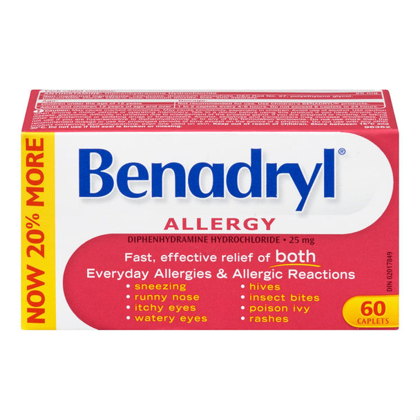 An image of BENADRYL CPLT 25MG 60 by Towngate Pharmacy