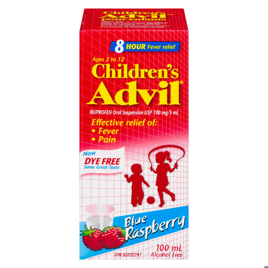 An image of ADVIL CHILD BLUE RASBERRY LIQ 100MG/5ML 100ML by GlaxoSmithKline Inc.