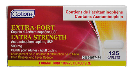An image of OPTION+ ACETAMINOPHEN XST CPLT 500MG BNS 100+25 by Triton Pharma Inc.