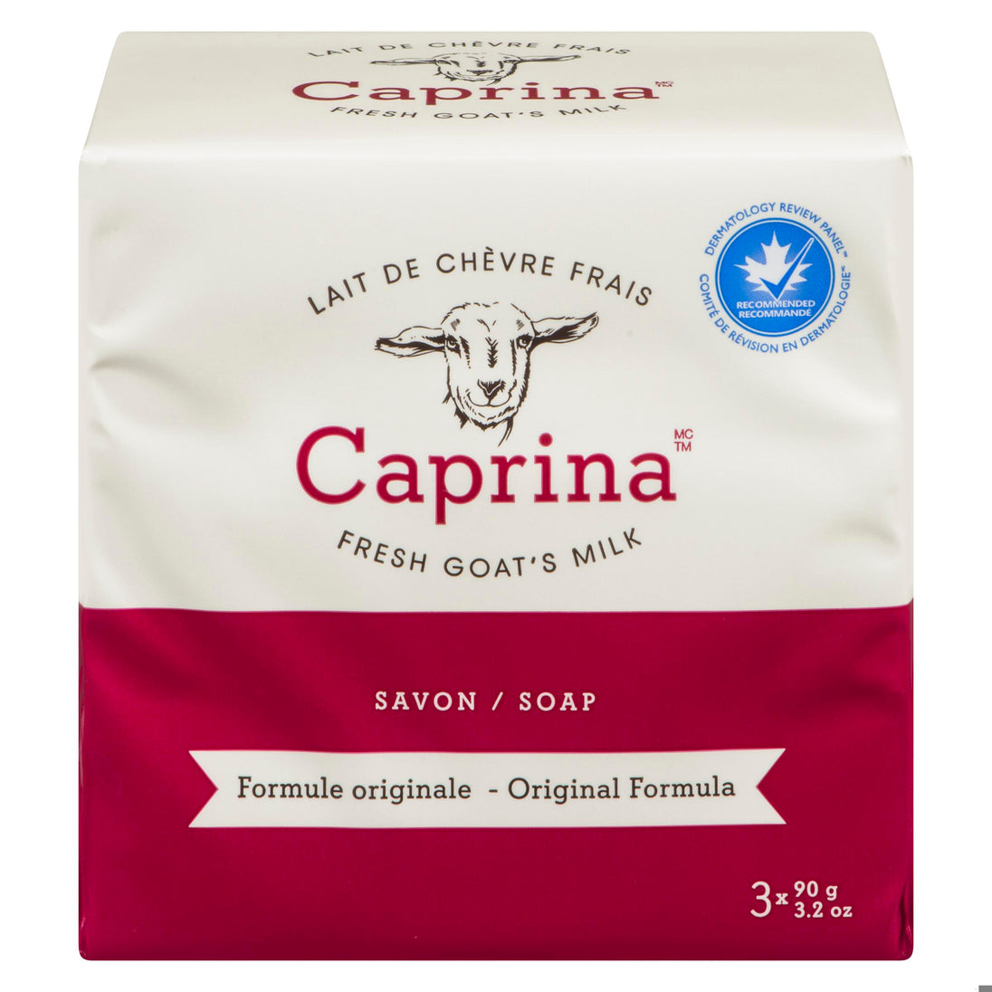 An image of CAPRINA GOATS MILK SOAP ORIGINAL FORMULA 3X90G by Towngate Pharmacy