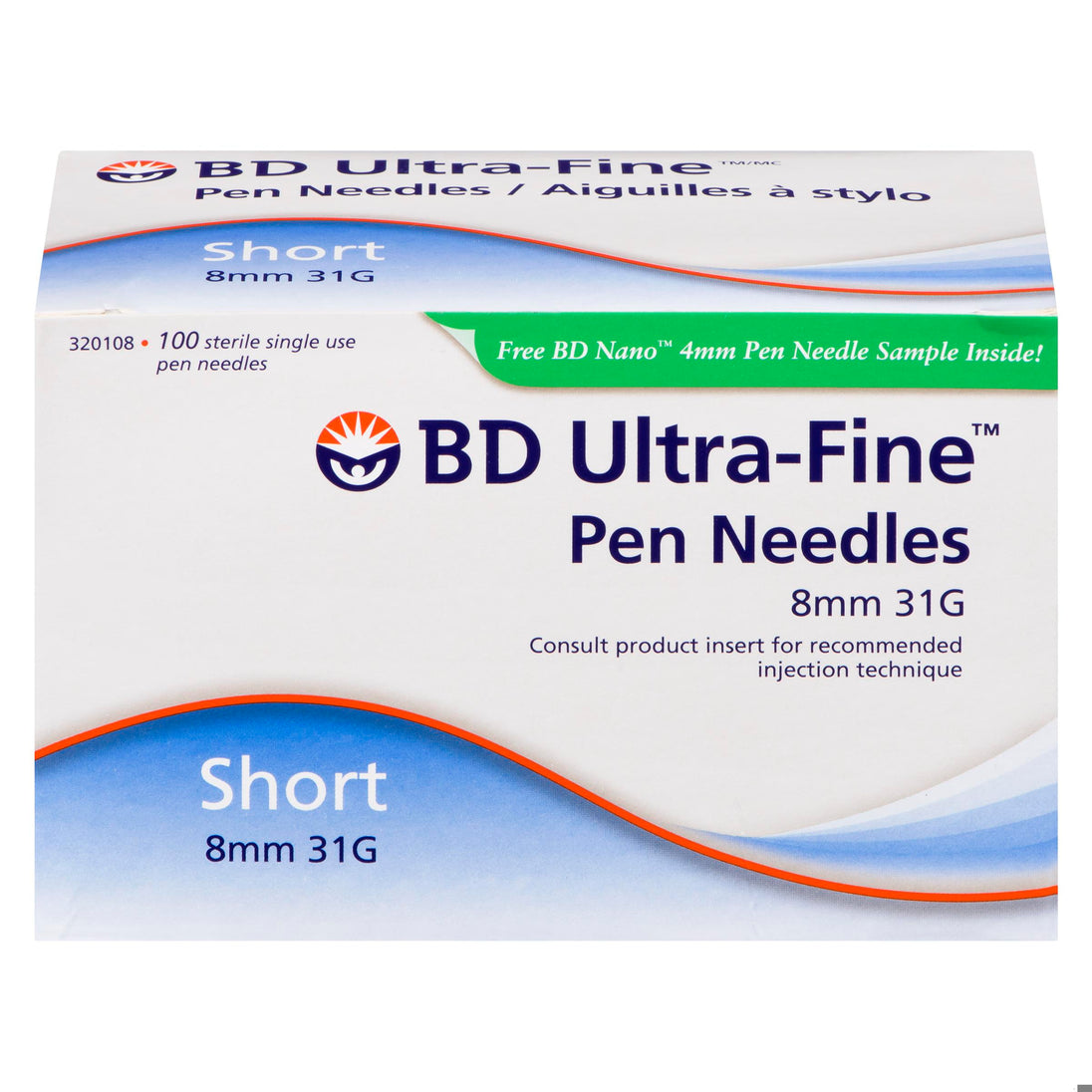 An image of INSULIN PEN NEEDLE ULTRA FINE III SHT 31GX8MM 100 by Towngate Pharmacy