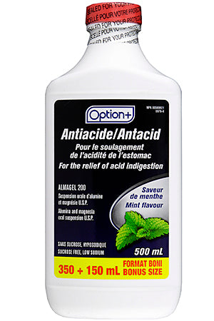 An image of OPTION+ ALMAGEL 350+150ML by Laboratoire Atlas Inc.