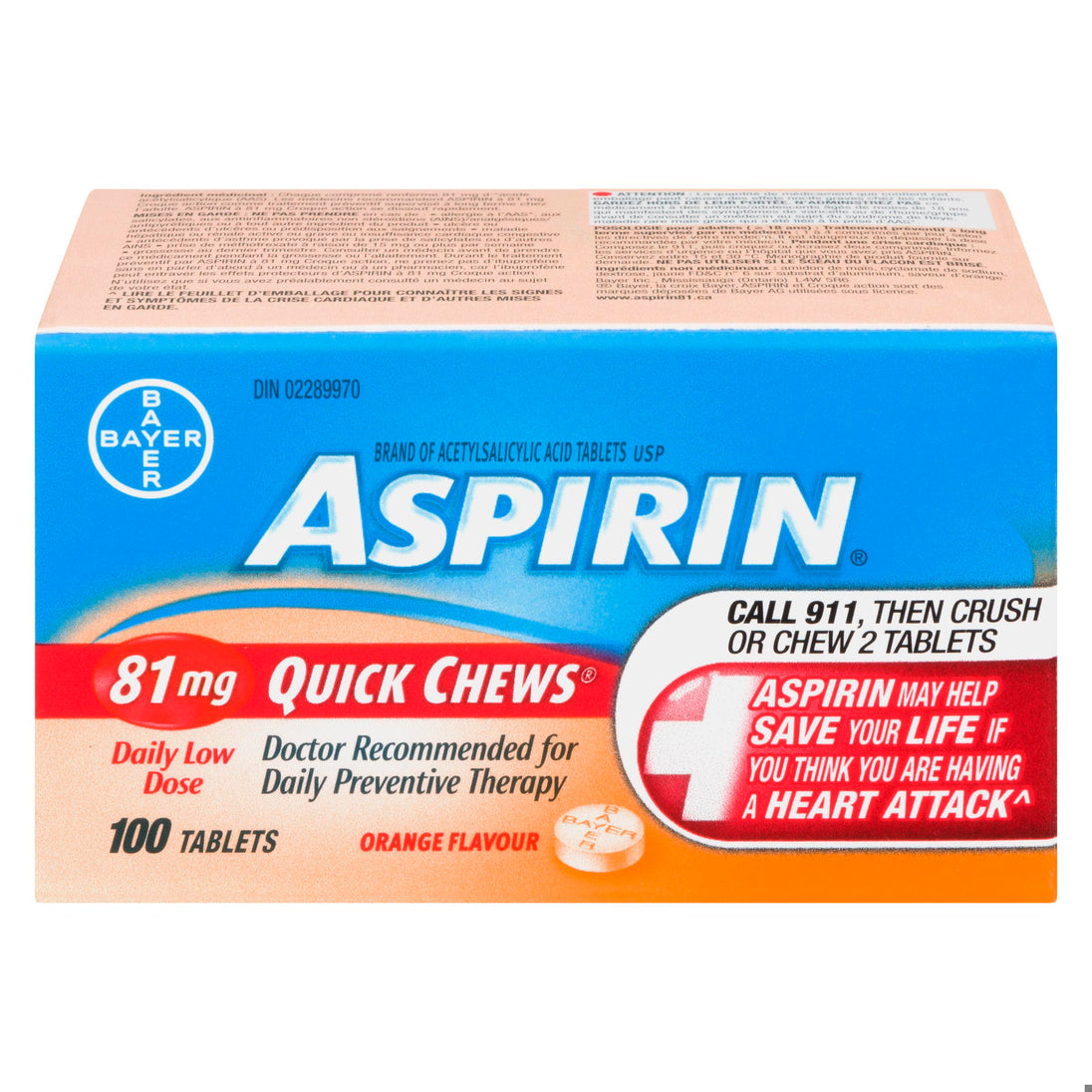 An image of ASPIRIN QUICK CHEW TB 81MG 100 by Towngate Pharmacy