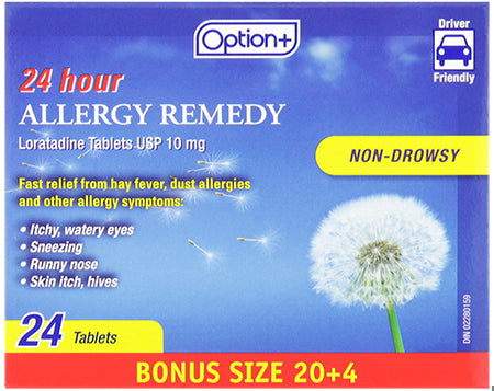 An image of OPTION+ ALLERGY 24HOURS TABS 10MG 20+4 by Towngate Pharmacy