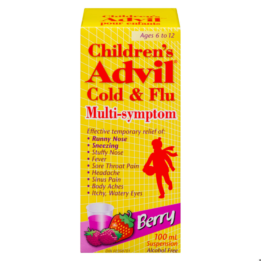 An image of ADVIL CHILDREN COLD&FLU MULTI SYMPTOM BERRY 100ML by Towngate Pharmacy