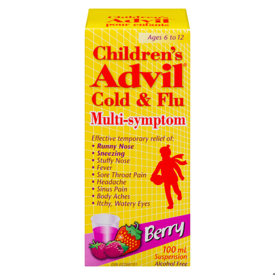 An image of ADVIL CHILDREN COLD&FLU MULTI SYMPTOM BERRY 100ML by Towngate Pharmacy
