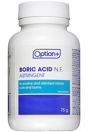 An image of OPTION+ ACID BORIC 75G by Towngate Pharmacy
