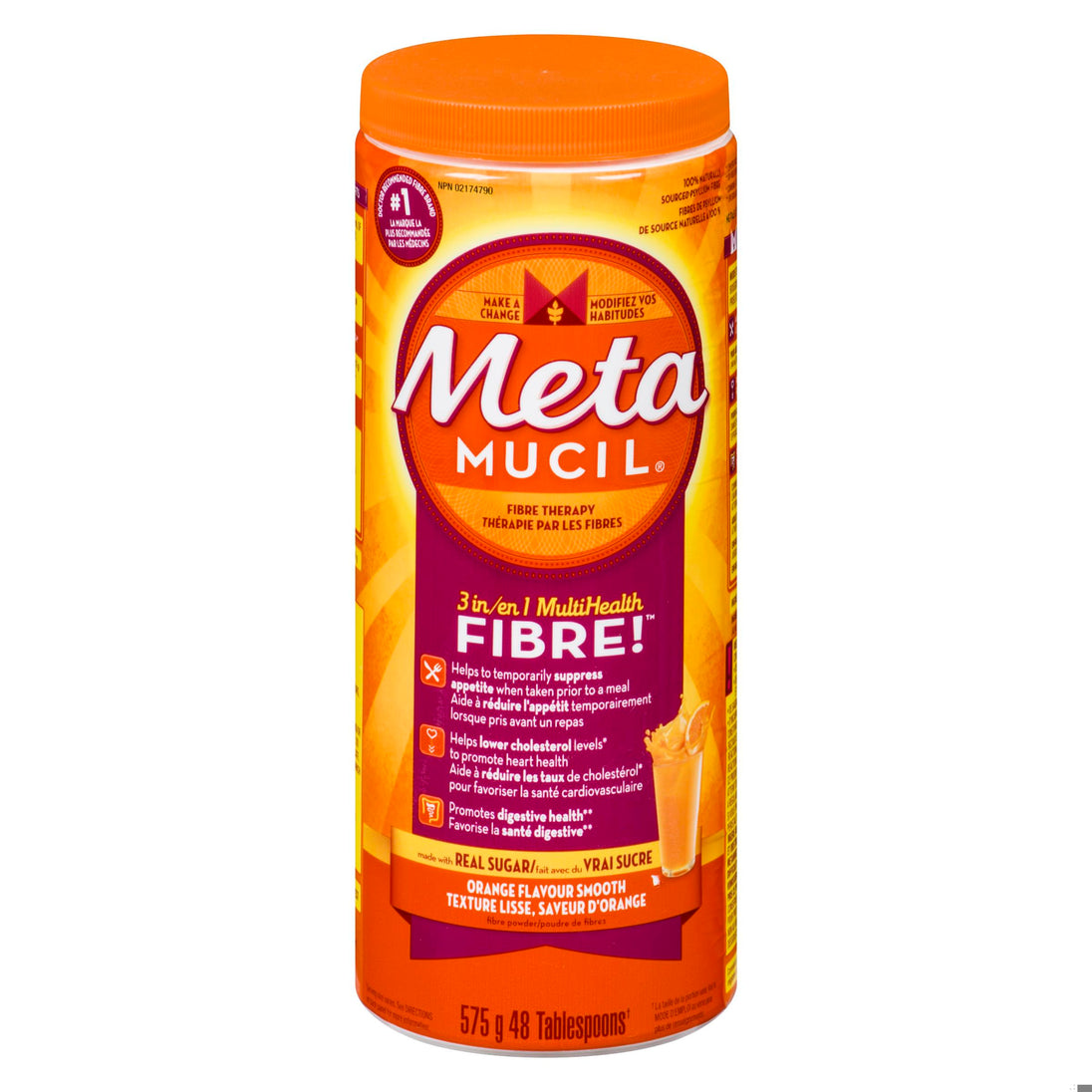 An image of METAMUCIL SMOOTH 48D ORANGE 575G by Towngate Pharmacy