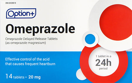 An image of OPTION+ OMEPRAZOLE TB 20MG 14 by Towngate Pharmacy