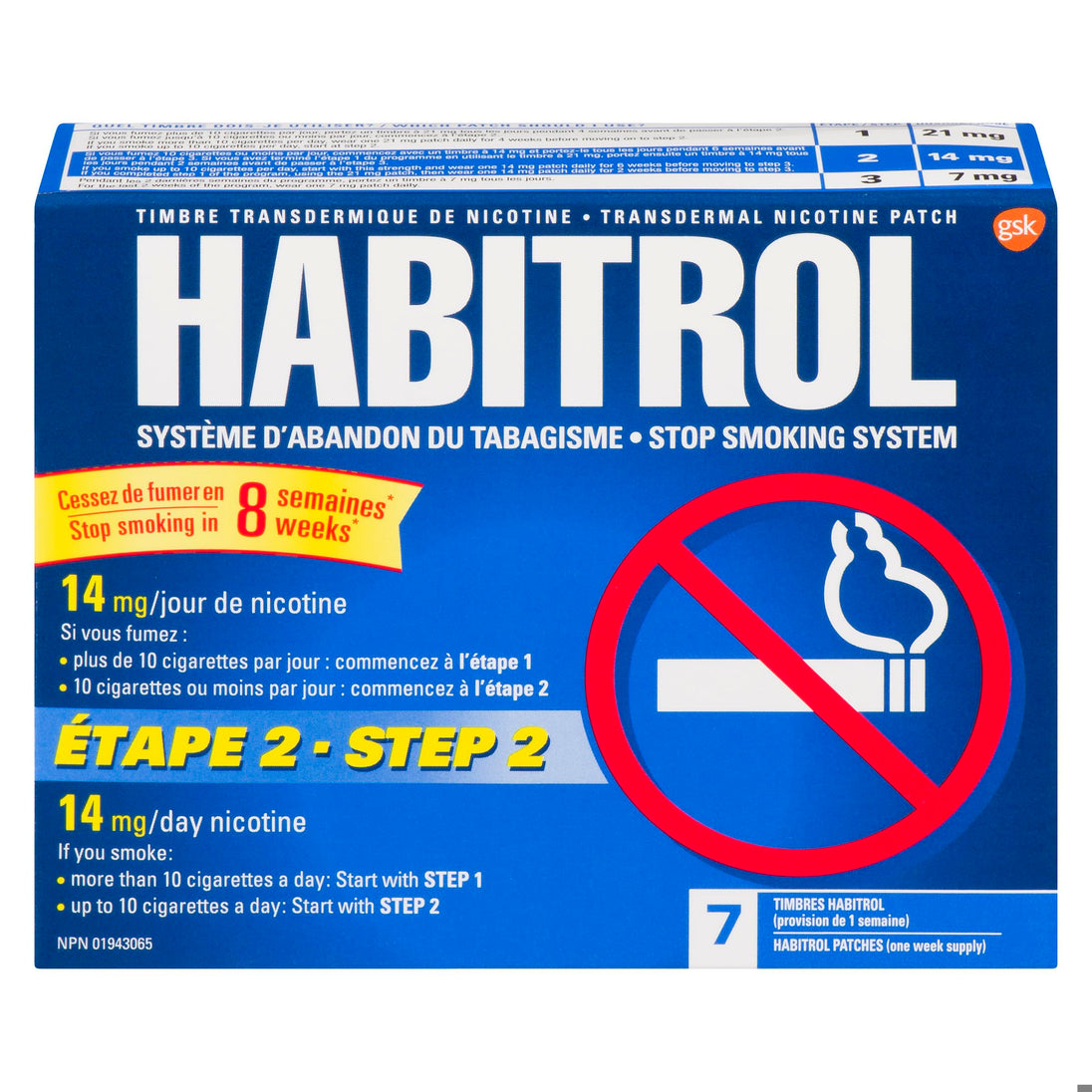 An image of HABITROL PATCH 14MG 7 by Towngate Pharmacy