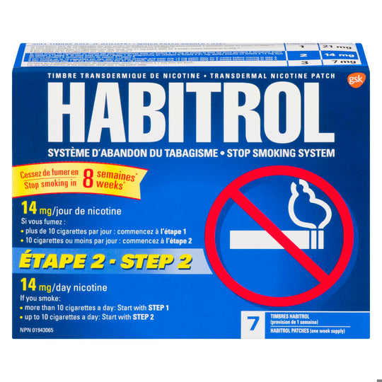 An image of HABITROL PATCH 14MG 7 by Towngate Pharmacy