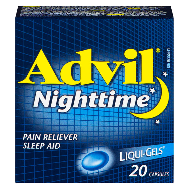 An image of ADVIL NIGHTTIME LIQUI-GEL 20 by GlaxoSmithKline Inc.