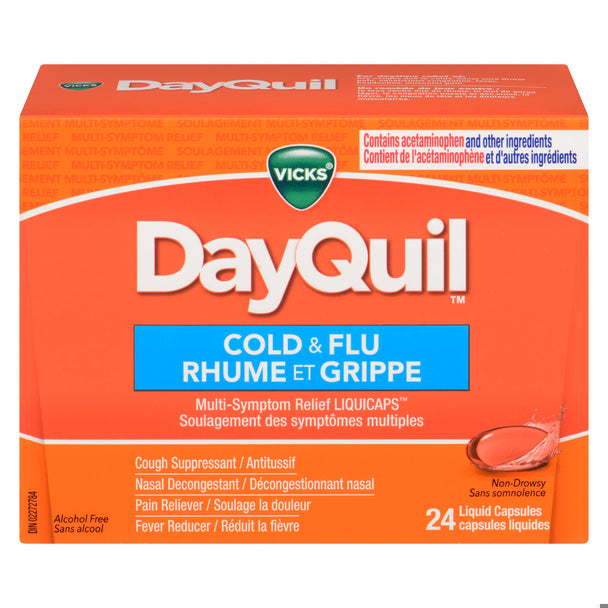 An image of VICKS DAYQUIL COLD&FLU LIQ CAPS 24 by Towngate Pharmacy